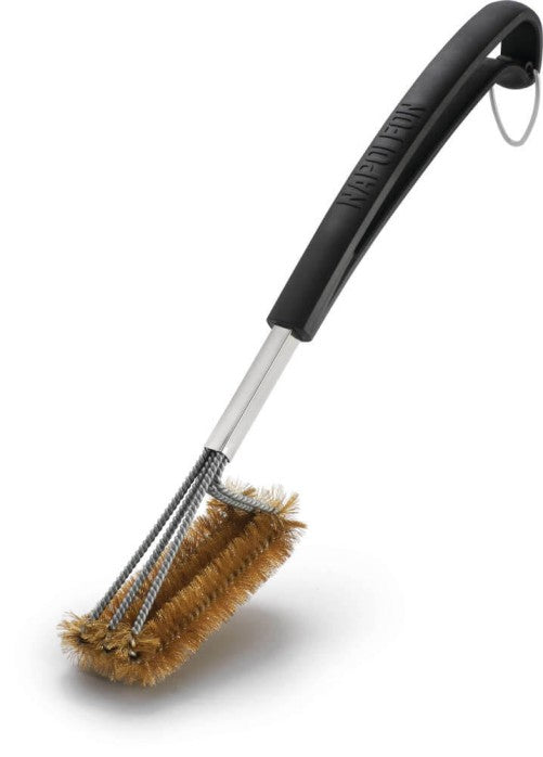 Triple-Row Grill Brush w/ Brass Bristles