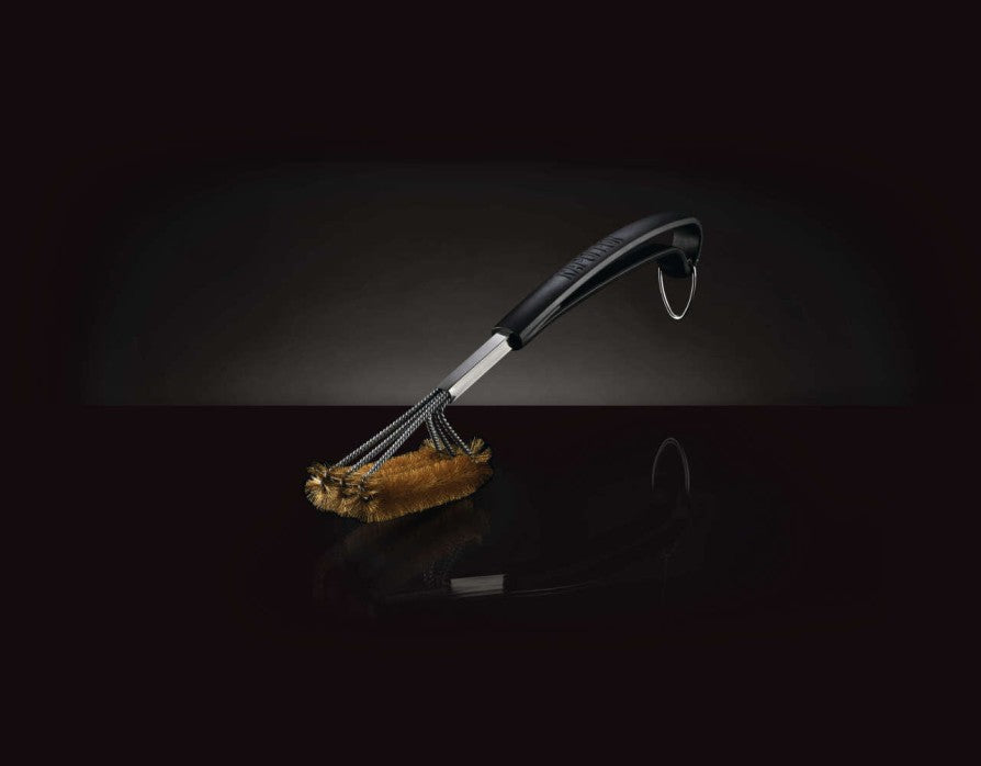 Triple-Row Grill Brush w/ Brass Bristles