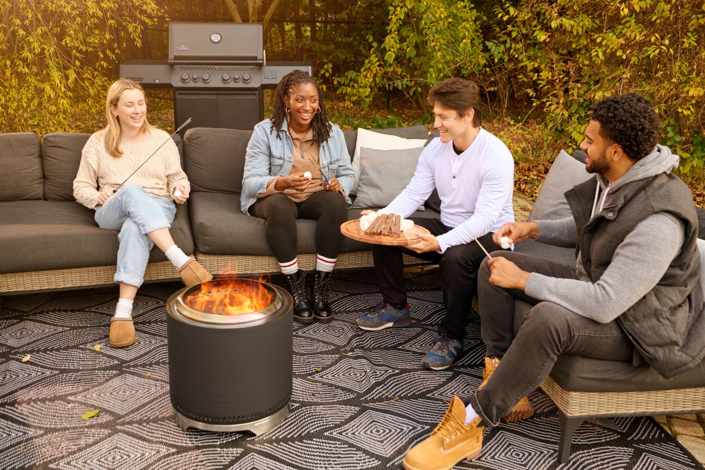 Timberwolf Smokeless Fire Pit 18" Matte Black