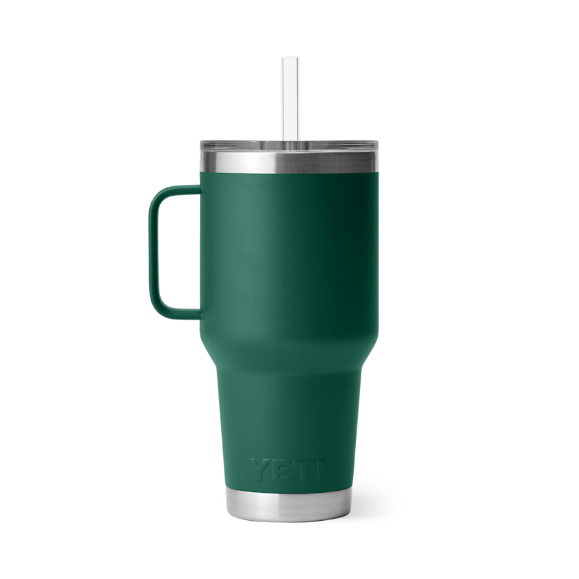 35 oz. / 1L Straw Mug w/ Straw Lid - Black Forest Green