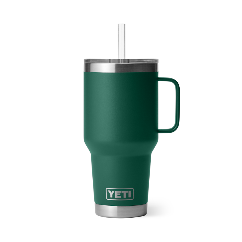 35 oz. / 1L Straw Mug w/ Straw Lid - Black Forest Green