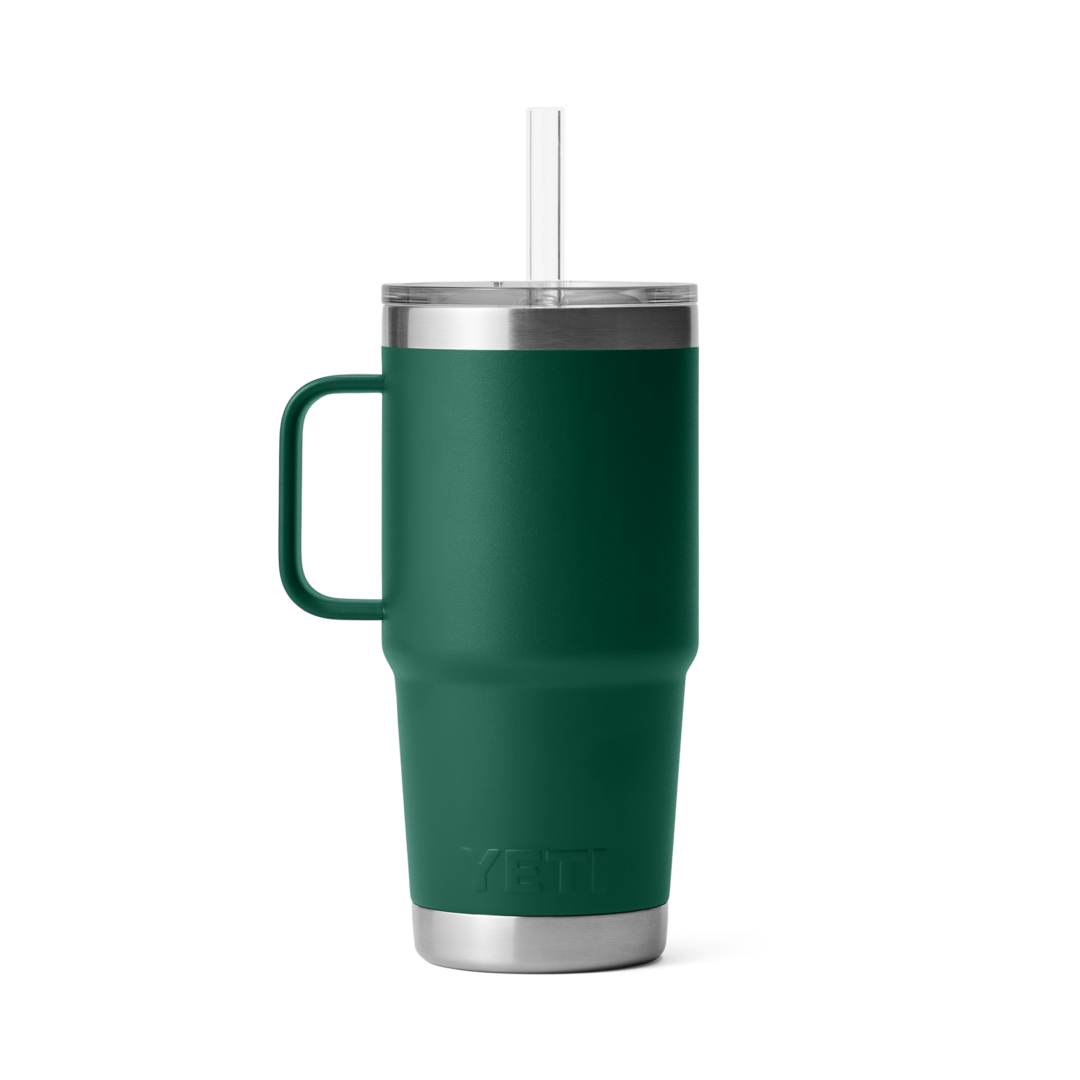 25 oz. / 739ml Straw Mug w/ Straw Lid - Black Forest Green