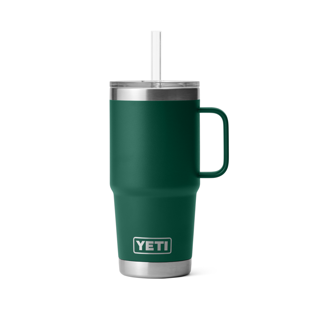 25 oz. / 739ml Straw Mug w/ Straw Lid - Black Forest Green