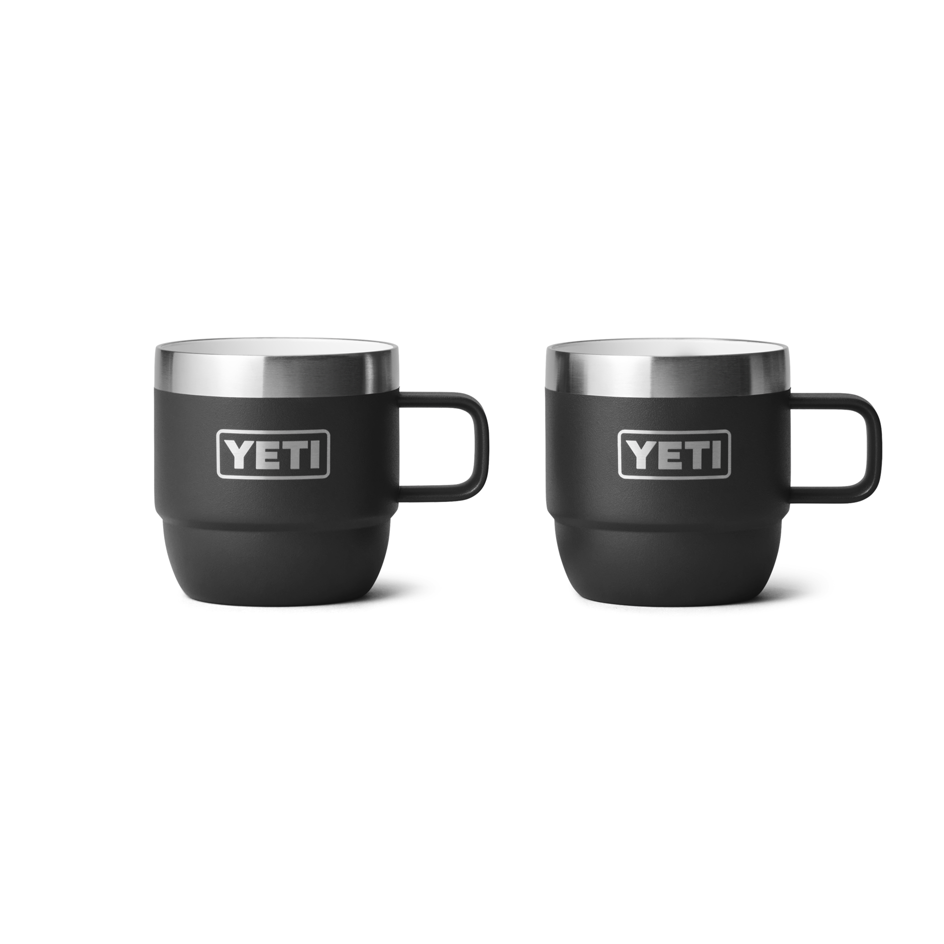 6 oz. / 177ml Stackable Mugs - Black (2 pack)