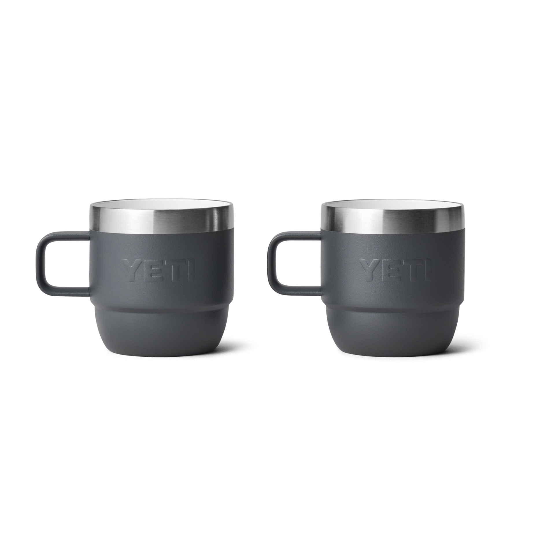 6 oz. / 177ml Stackable Mugs - Charcoal (2 pack)