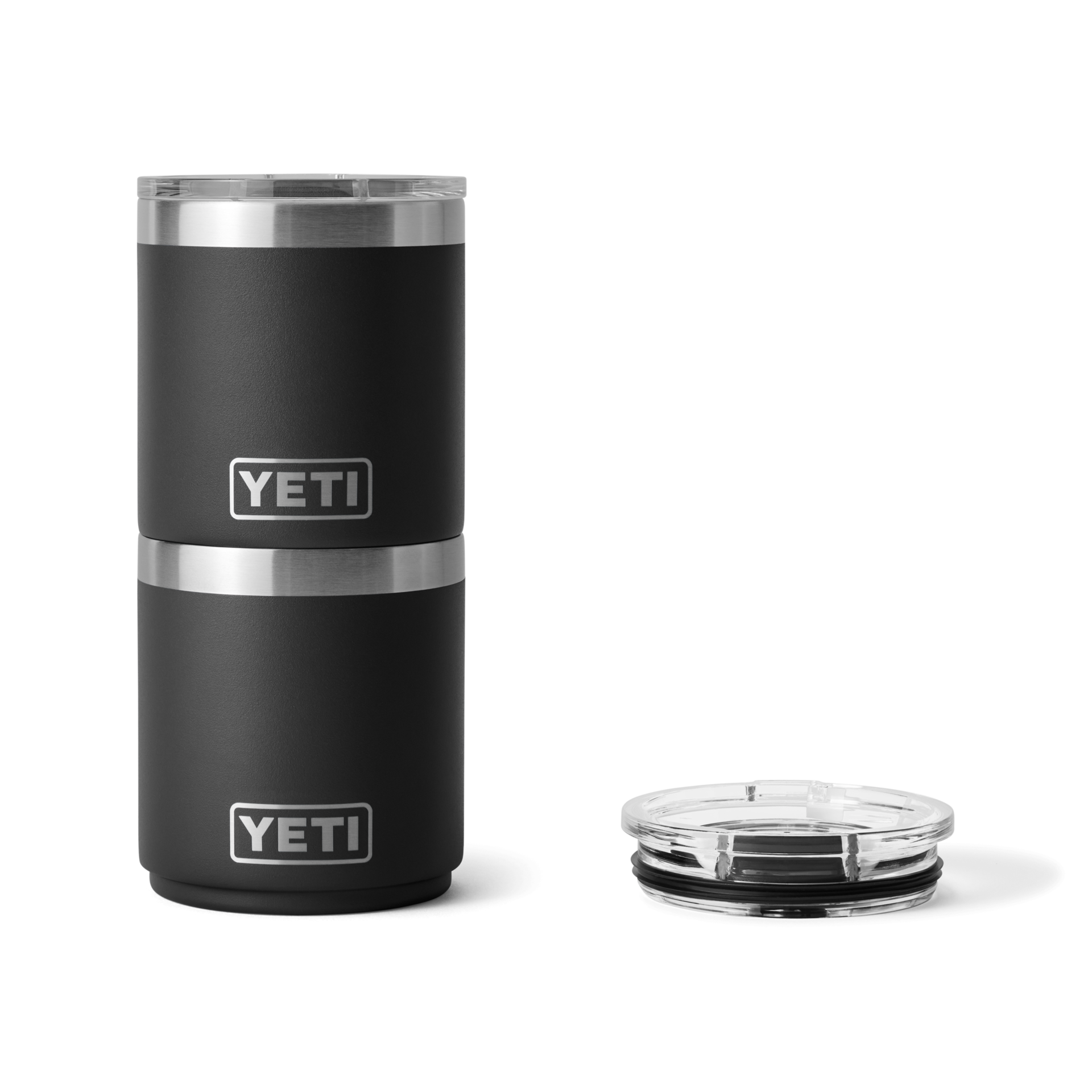 10 oz. / 295ml Stackable Lowball w/ Magslider Lid - Black