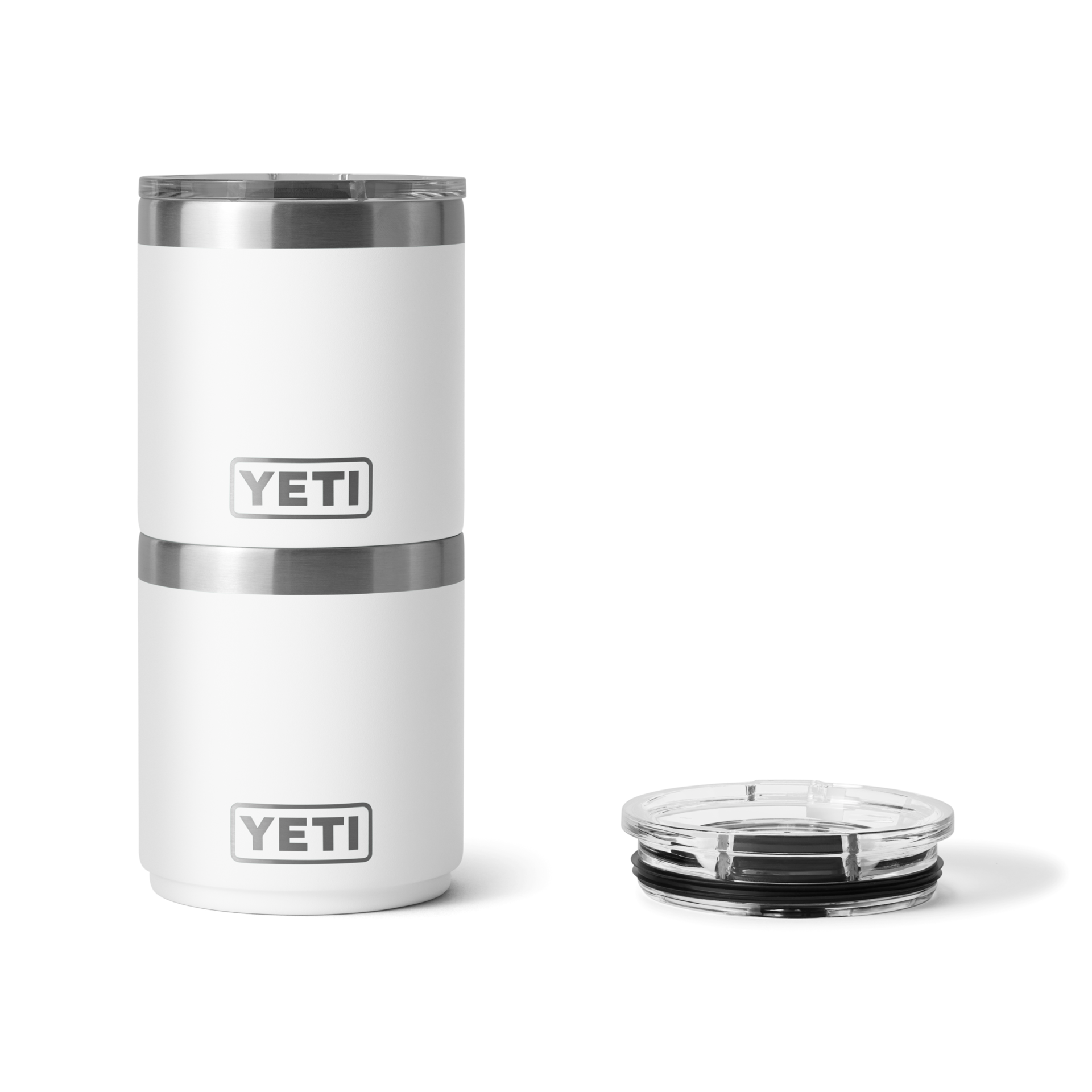 10 oz. / 295ml Stackable Lowball w/ Magslider Lid - White
