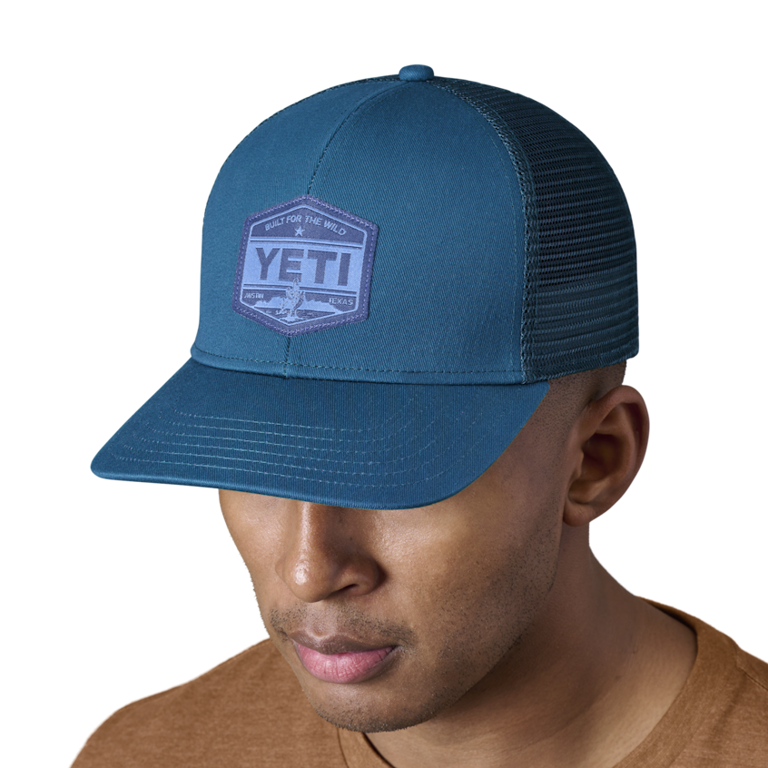 Built For The Wild Mid Pro Trucker Hat - Blue