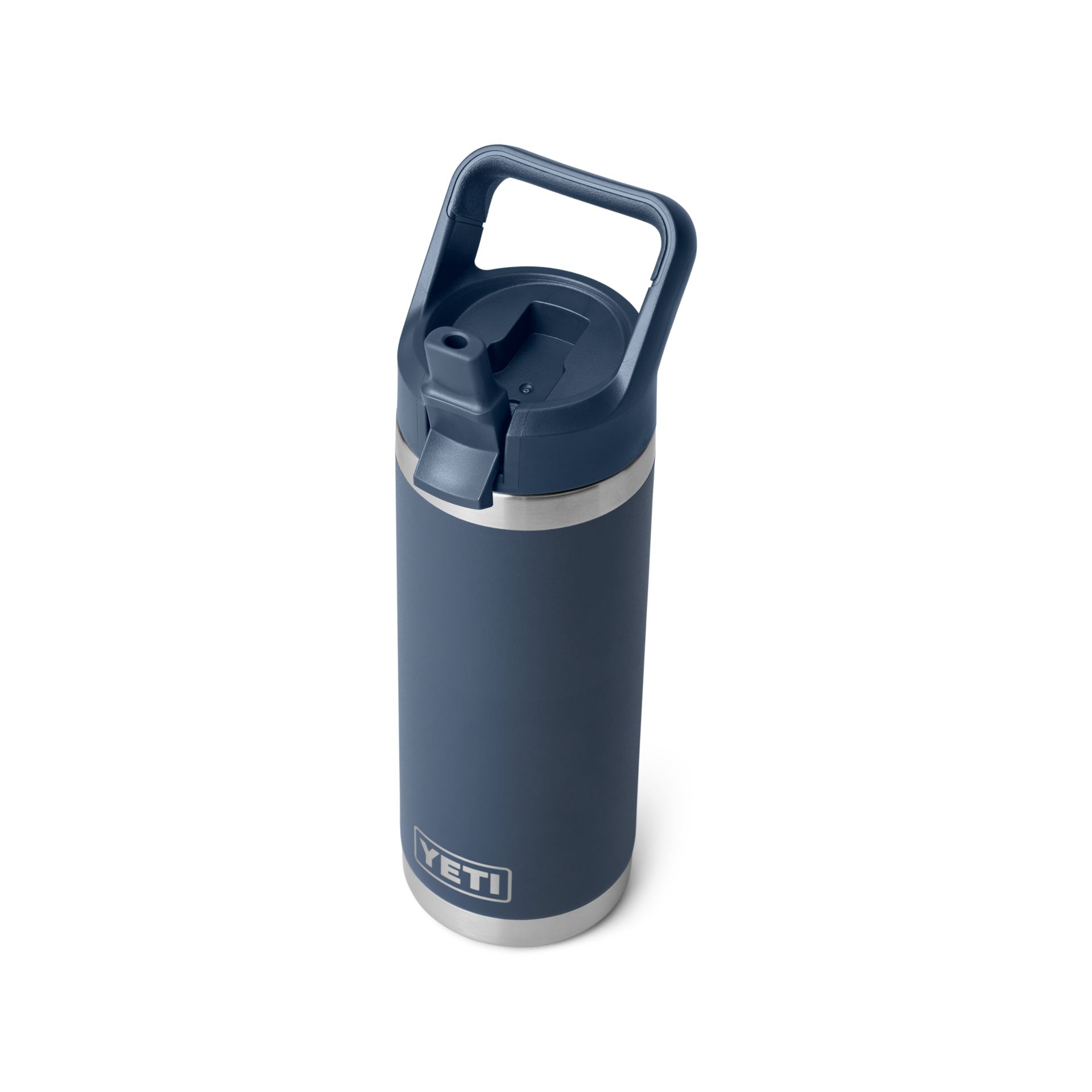 18 oz. / 532ml Bottle w/ Matching Straw Cap - Navy