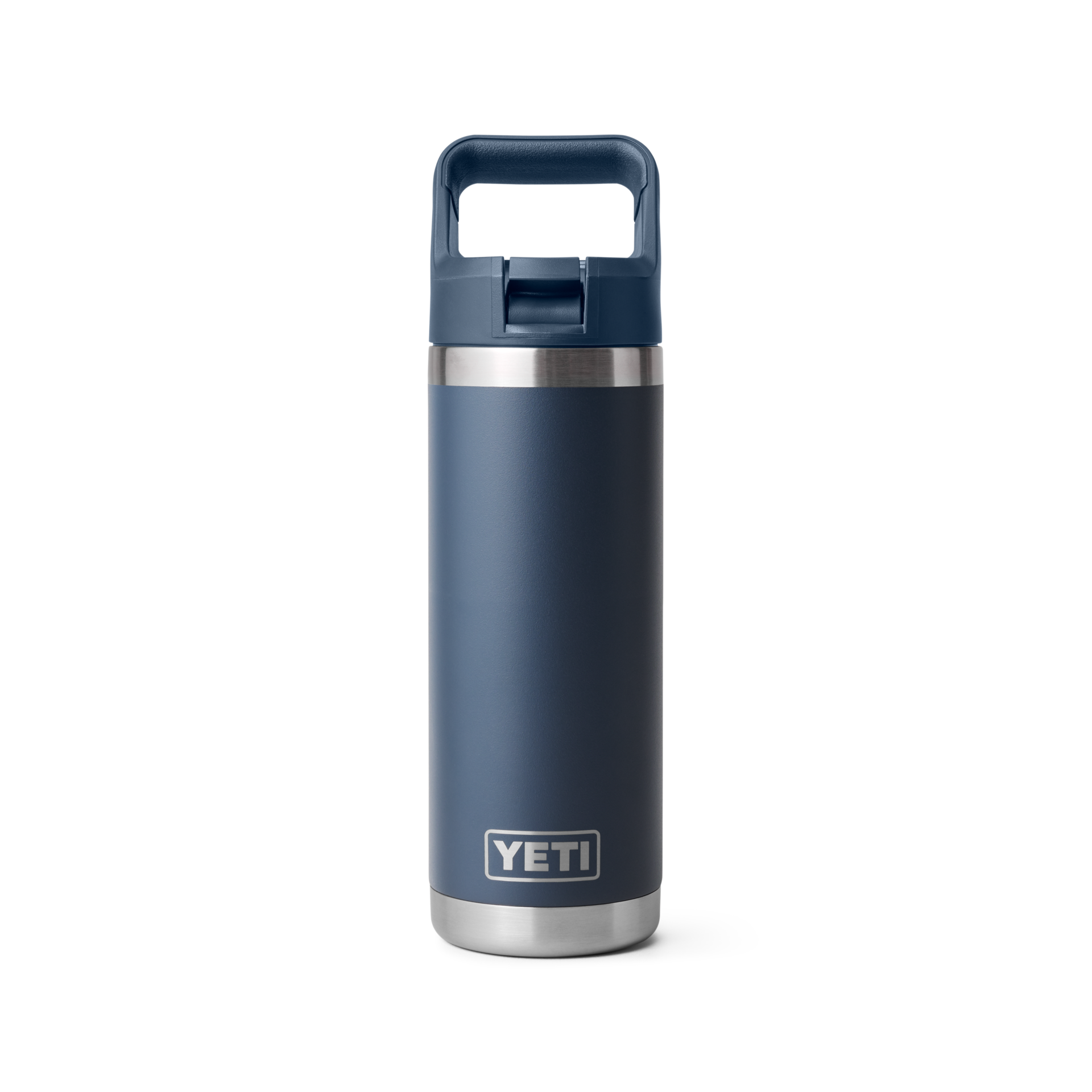 18 oz. / 532ml Bottle w/ Matching Straw Cap - Navy