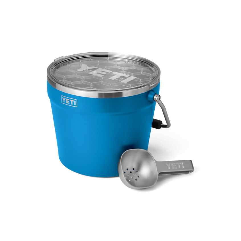 Beverage Bucket w/ Lid - Big Wave Blue