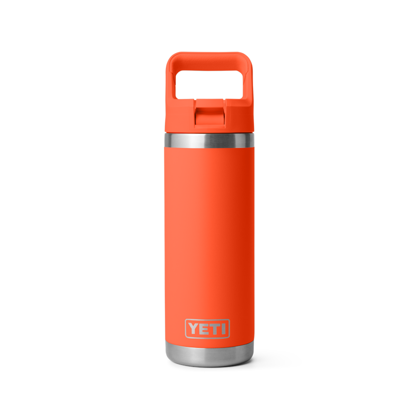 18 oz. / 532ml Bottle w/ Matching Straw Cap - Papaya