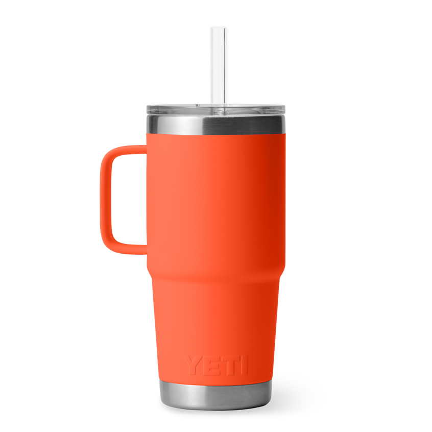 25 oz. / 739ml Straw Mug w/ Straw Lid - Papaya