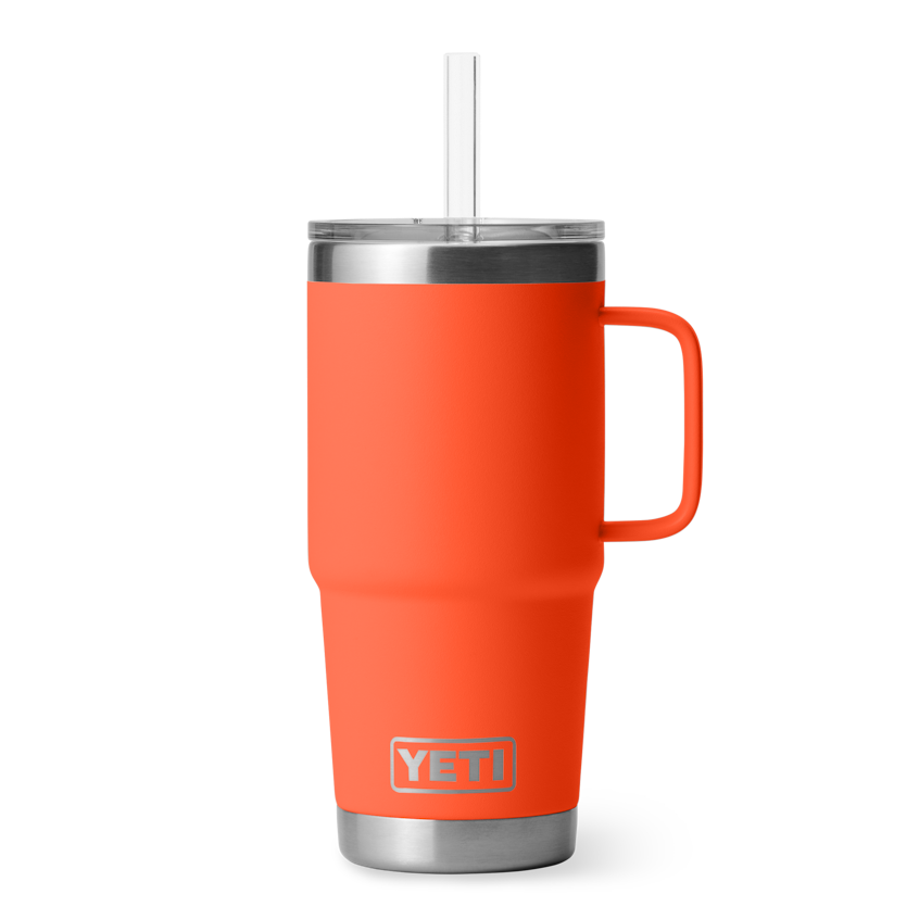 25 oz. / 739ml Straw Mug w/ Straw Lid - Papaya