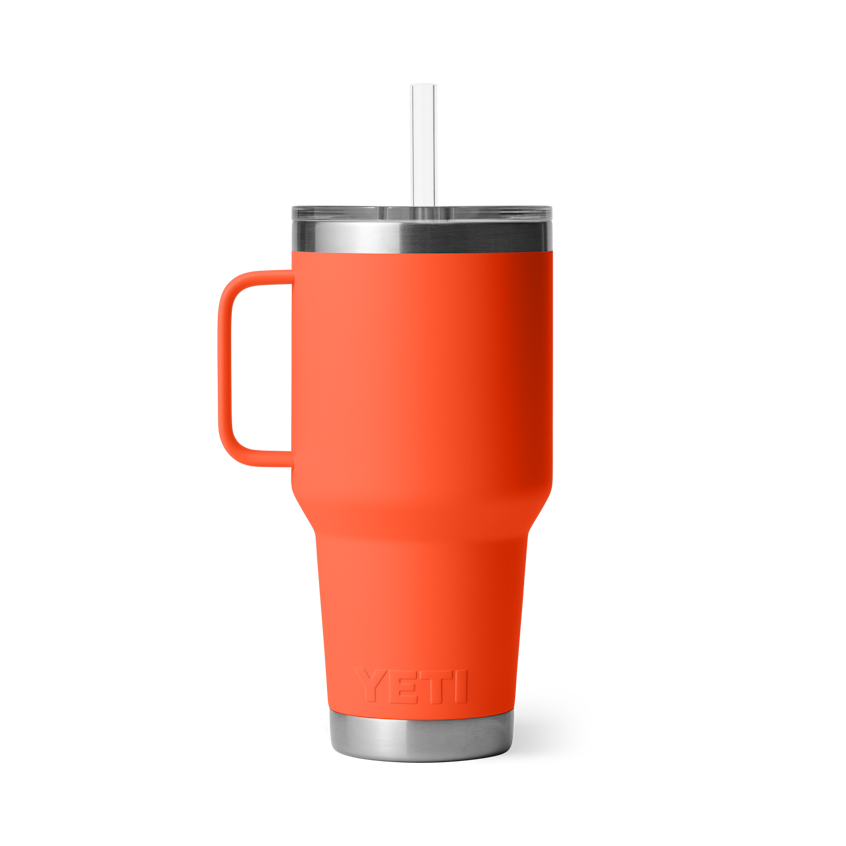 35 oz. / 1L Straw Mug w/ Straw Lid - Papaya
