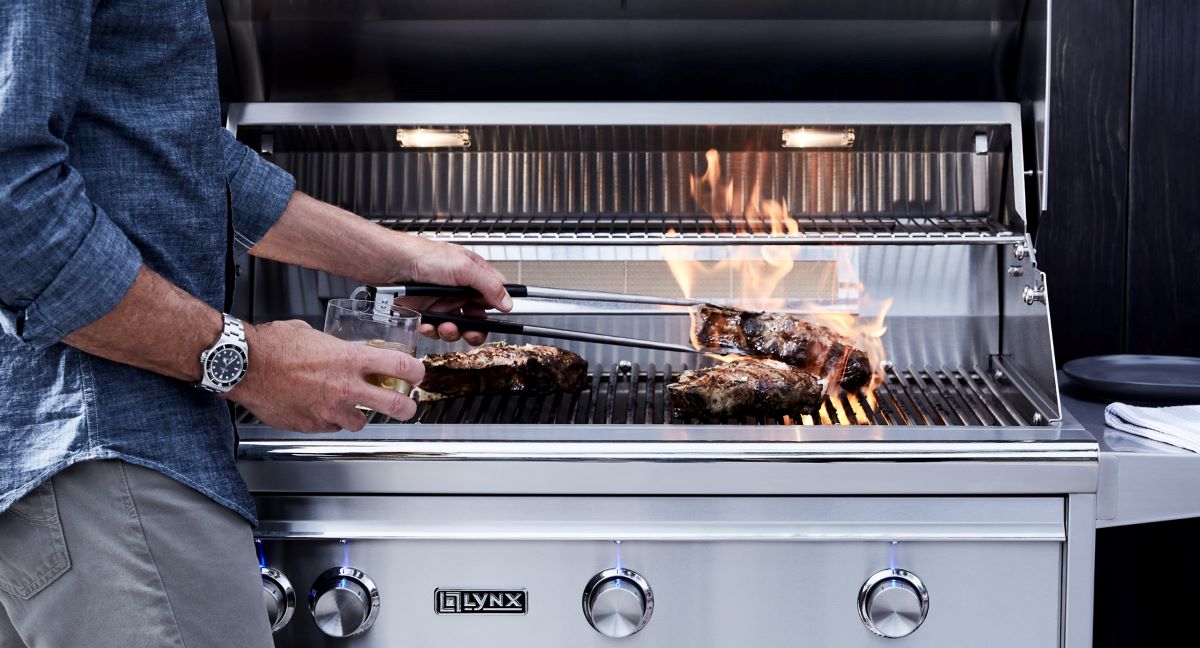 36" Professional Freestanding Grill with All Trident Infrared Burners and Rotisserie (L36ATRF)