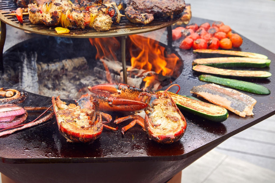 Wood Fired Grill with Low Pedestal
