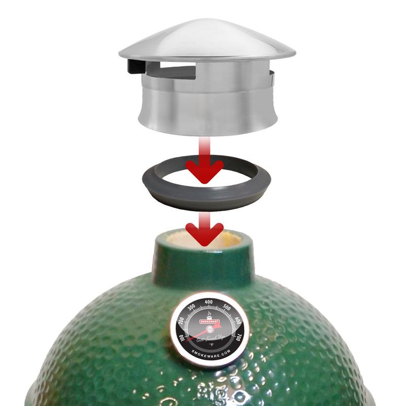 Chimney Cap Adapter for Small/MiniMax BGE/KJ Joe Jr.