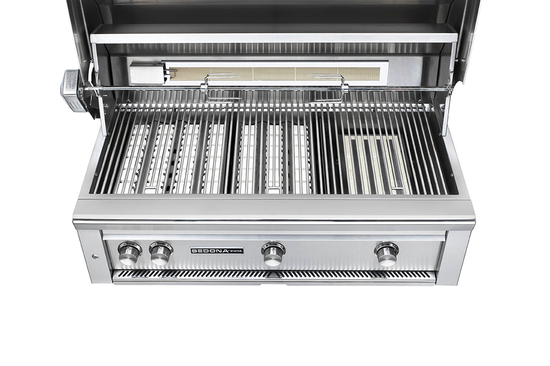 42" Freestanding Grill with 1 Prosear Infrared Burner and 2 Stainless Steel Burners and Rotisserie (L700PSFR)