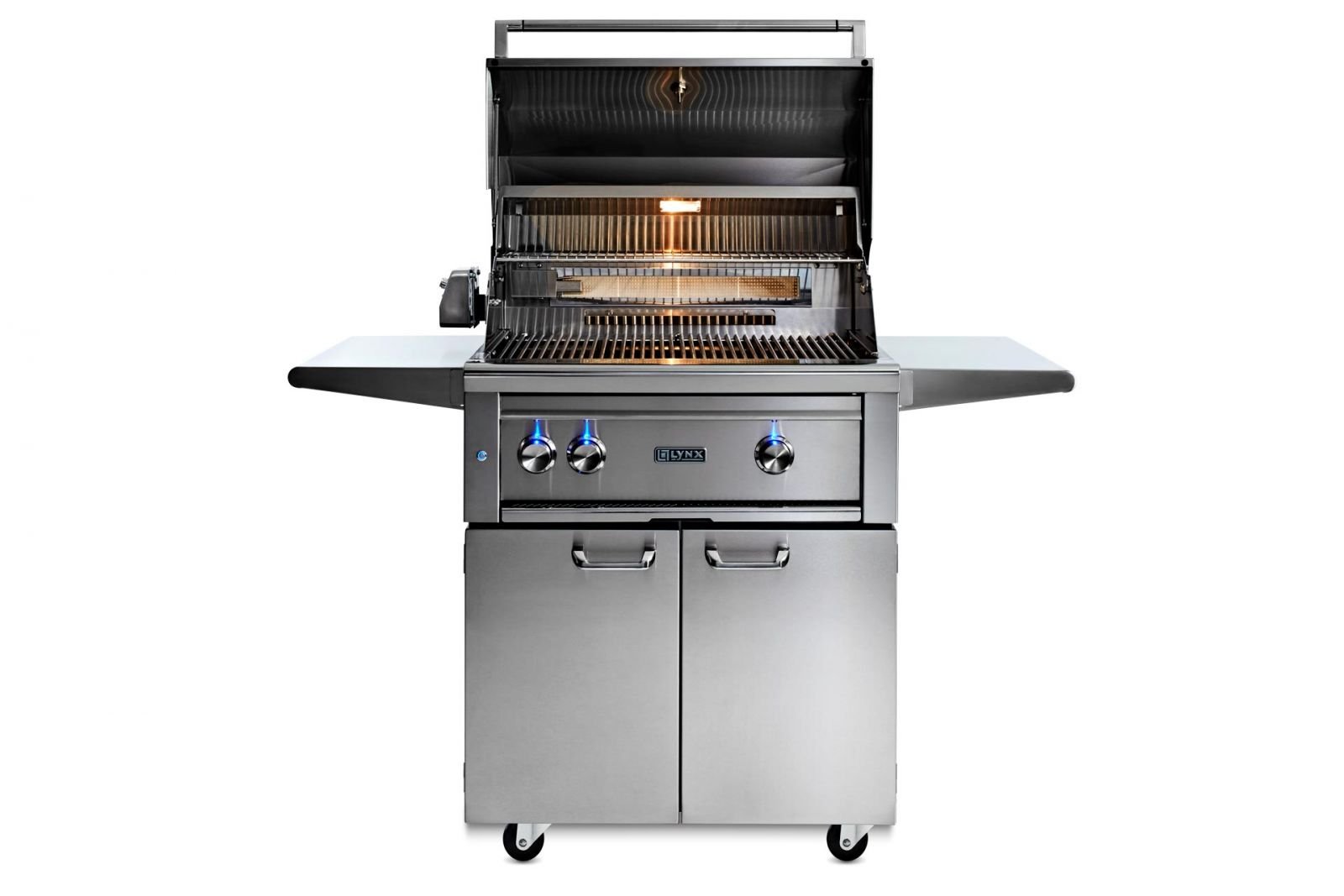 30" Professional Freestanding Grill with 1 Trident Infrared Burner and 1 Ceramic Burner and Rotisserie (L30TRF)