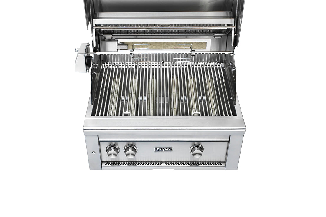 30" Professional Built-in Grill with All Trident Infrared Burners and Rotisserie (L30ATR)