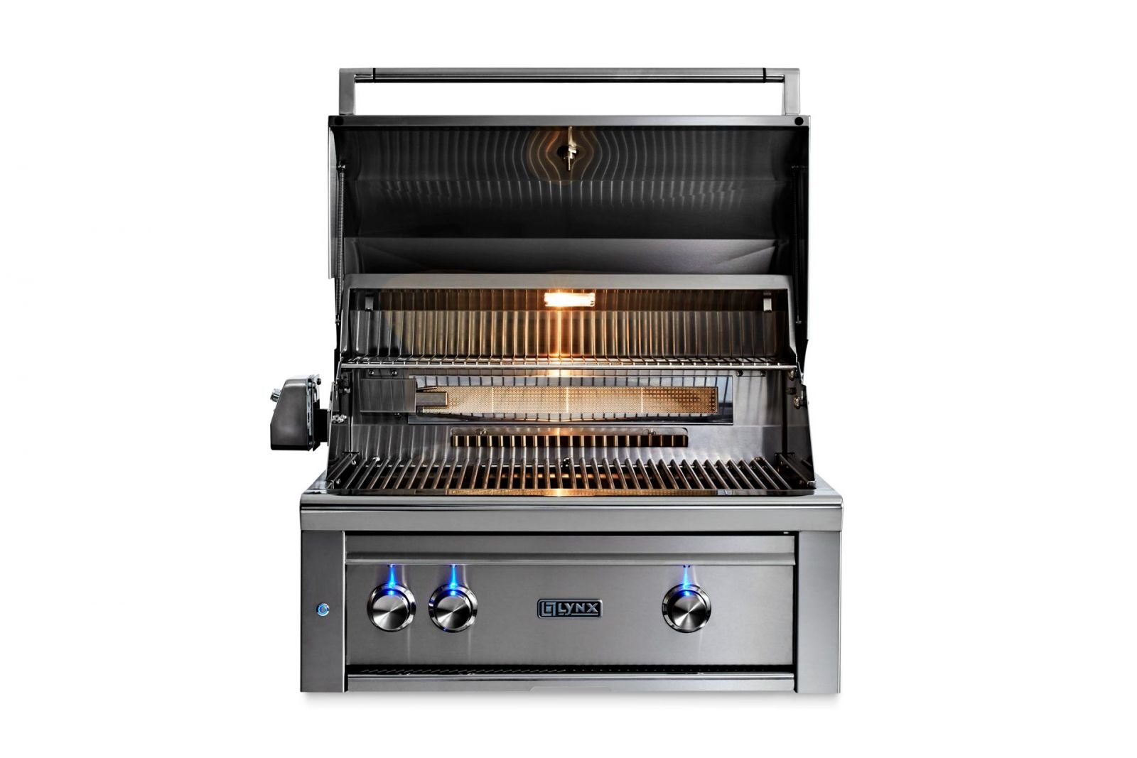 30" Professional Built-in Grill with 1 Trident Infrared Burner and 1 Ceramic Burner and Rotisserie (L30TR)