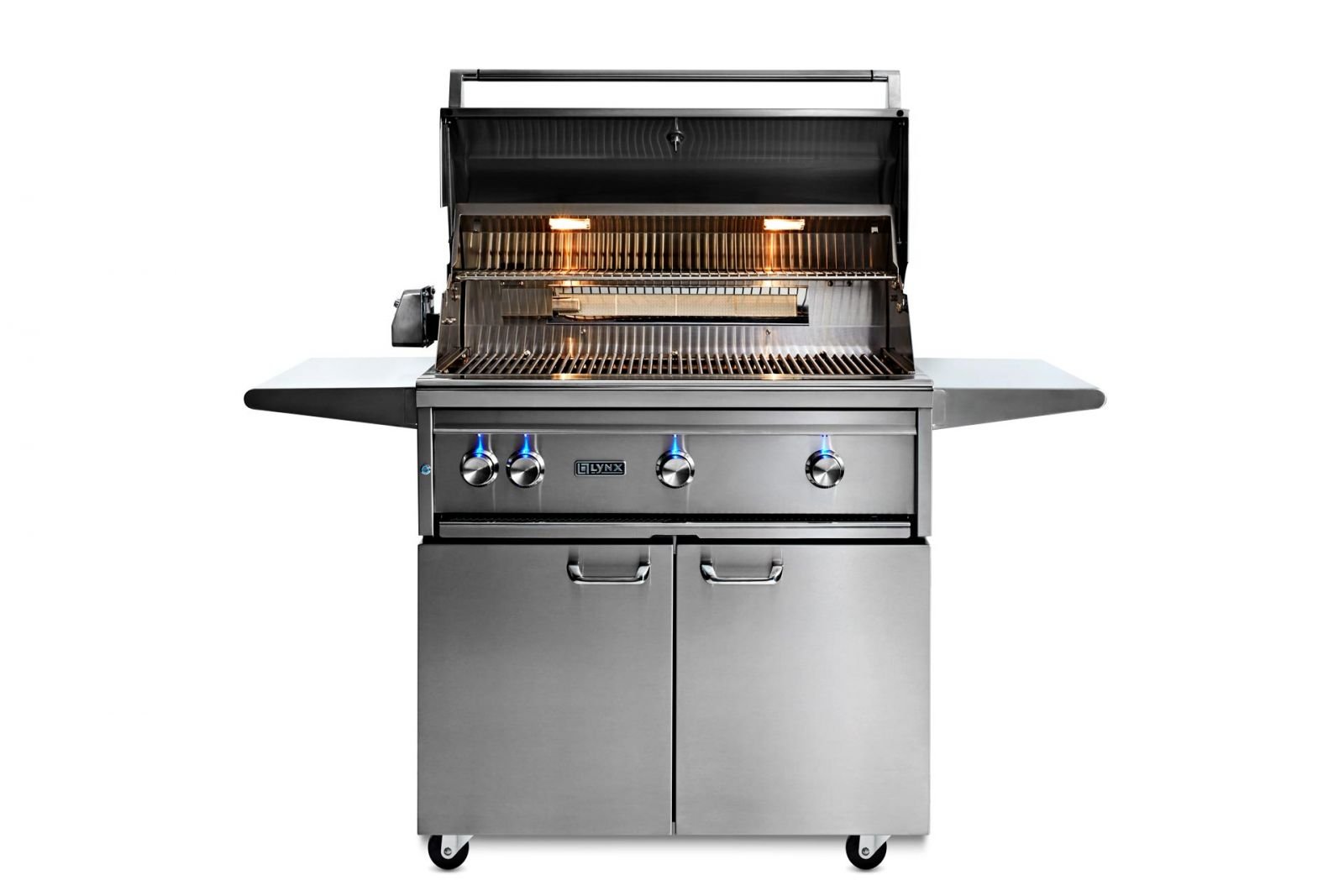 36" Professional Freestanding Grill with 1 Trident Infrared Burner and 2 Ceramic Burners and Rotisserie (L36TRF)