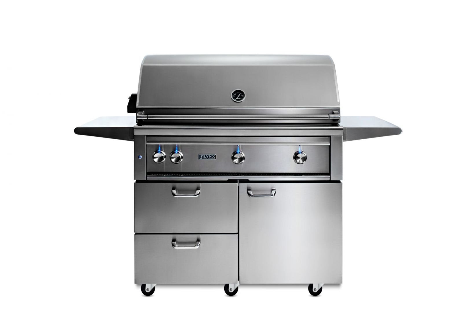 42" Professional Freestanding Grill with 1 Trident Infrared Burner and 2 Ceramic Burners and Rotisserie (L42TRF)