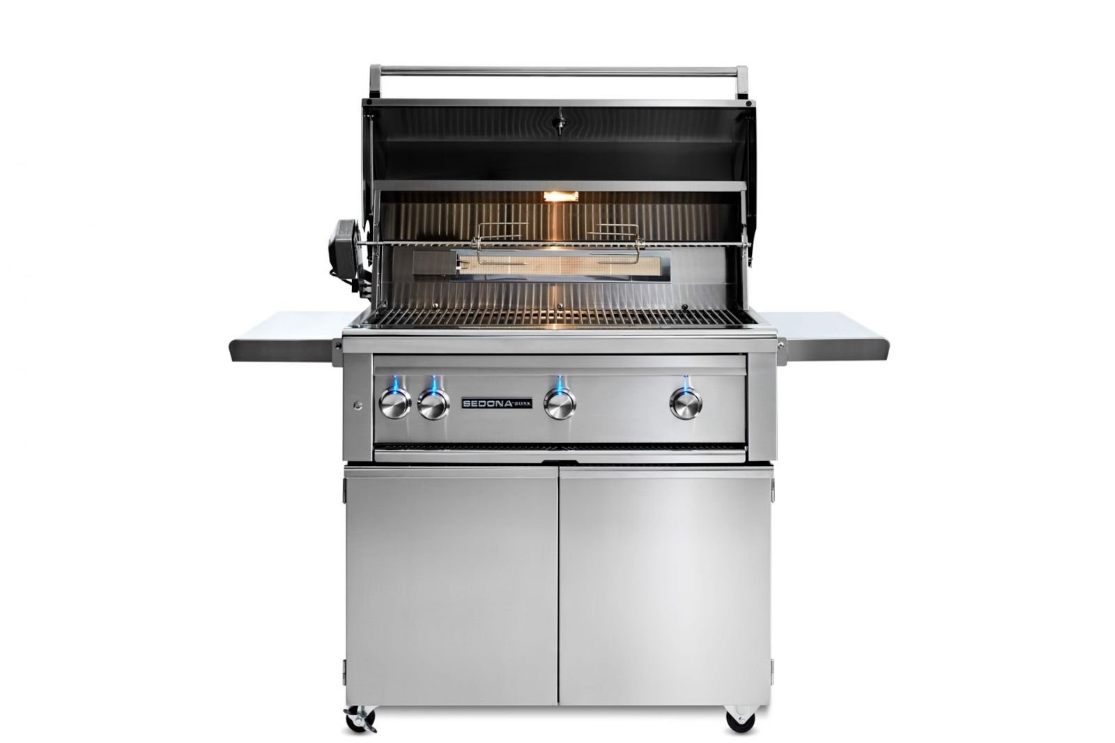 36" Freestanding Grill with 1 Prosear Infrared Burner and 2 Stainless Steel Burners and Rotisserie (L601PSFR)