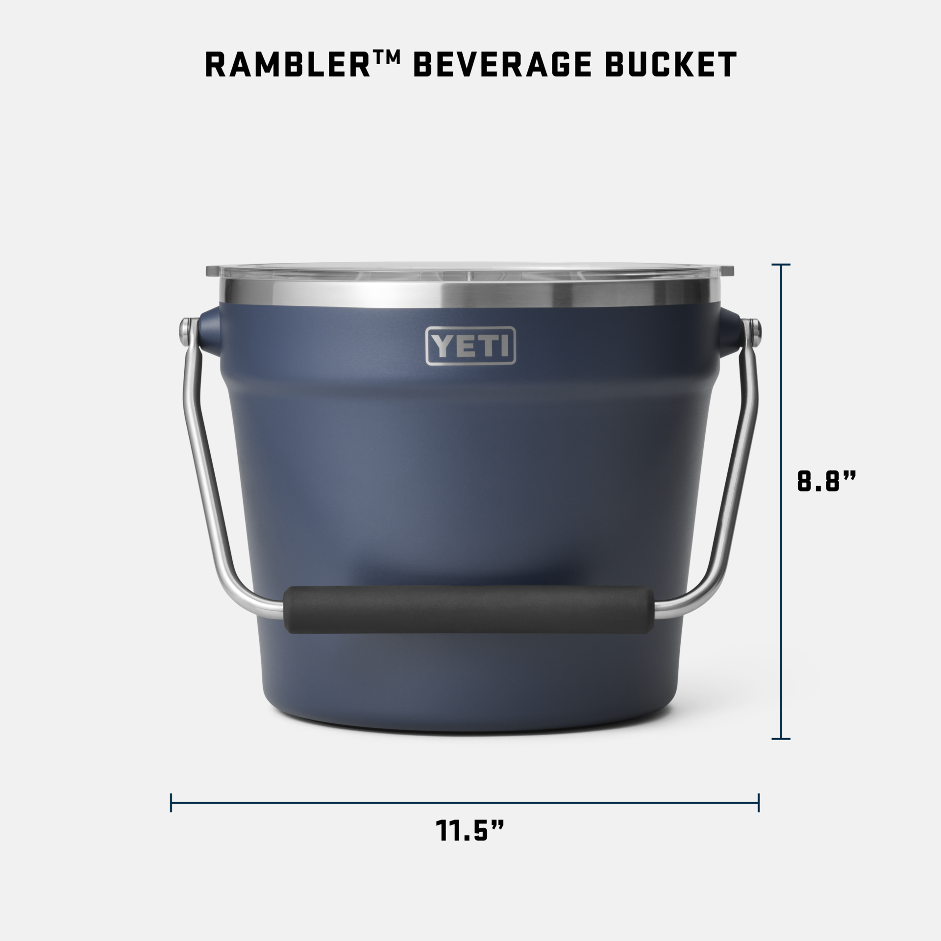 Beverage Bucket w/ Lid - White