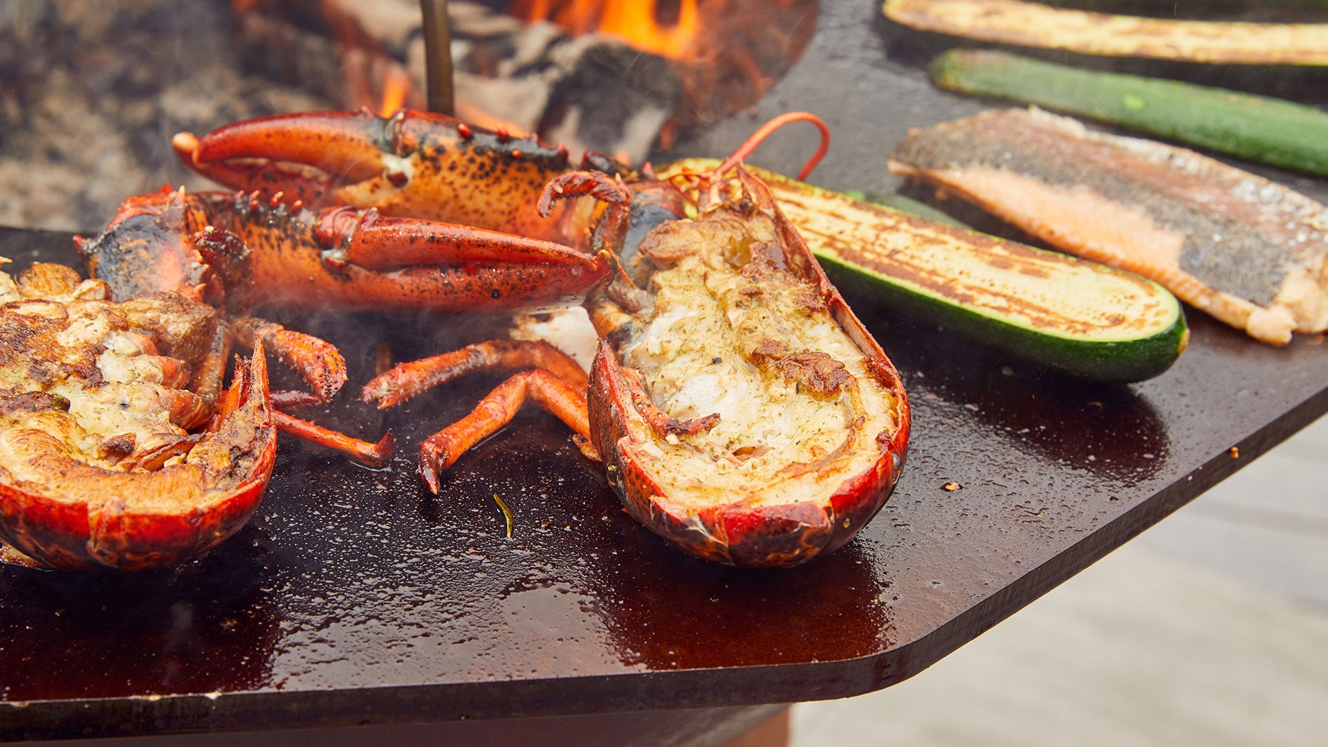 Wood Fired Grill with Low Pedestal