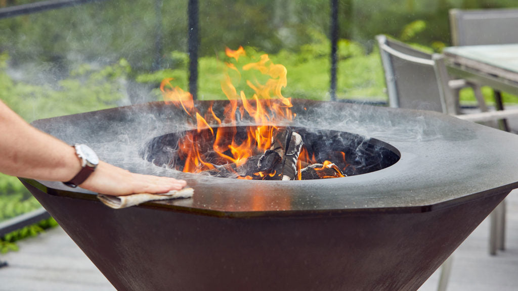 Wood Fired Grill with Low Pedestal