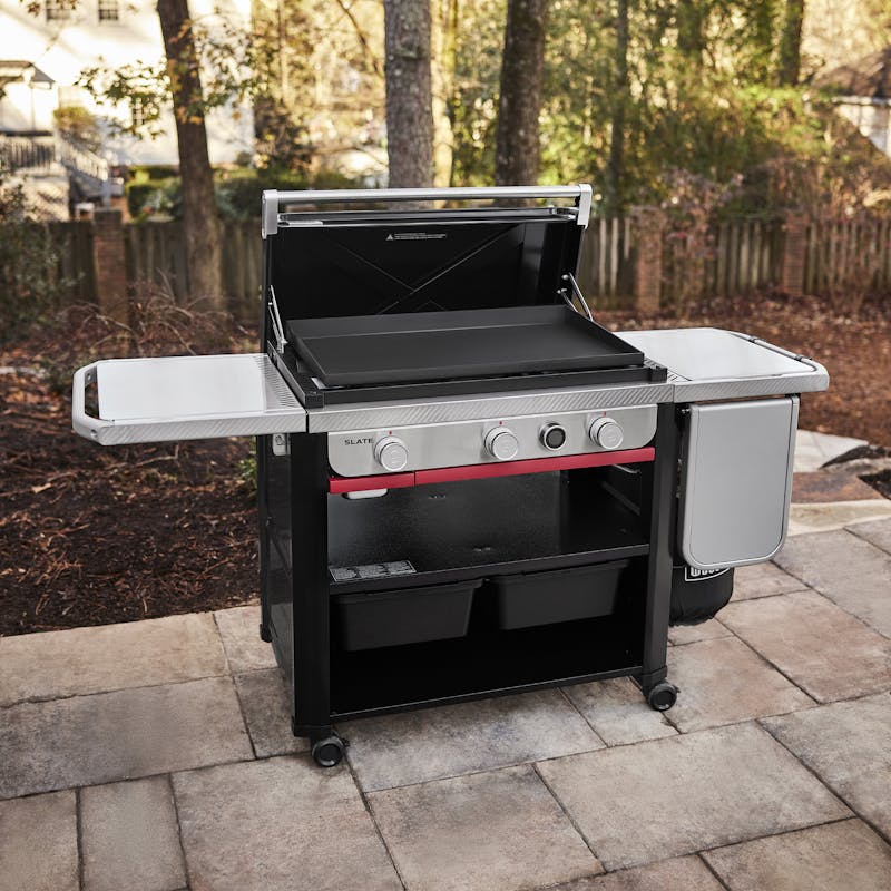 Slate 30" Rust-Resistant Griddle w/ Extendable Side Table
