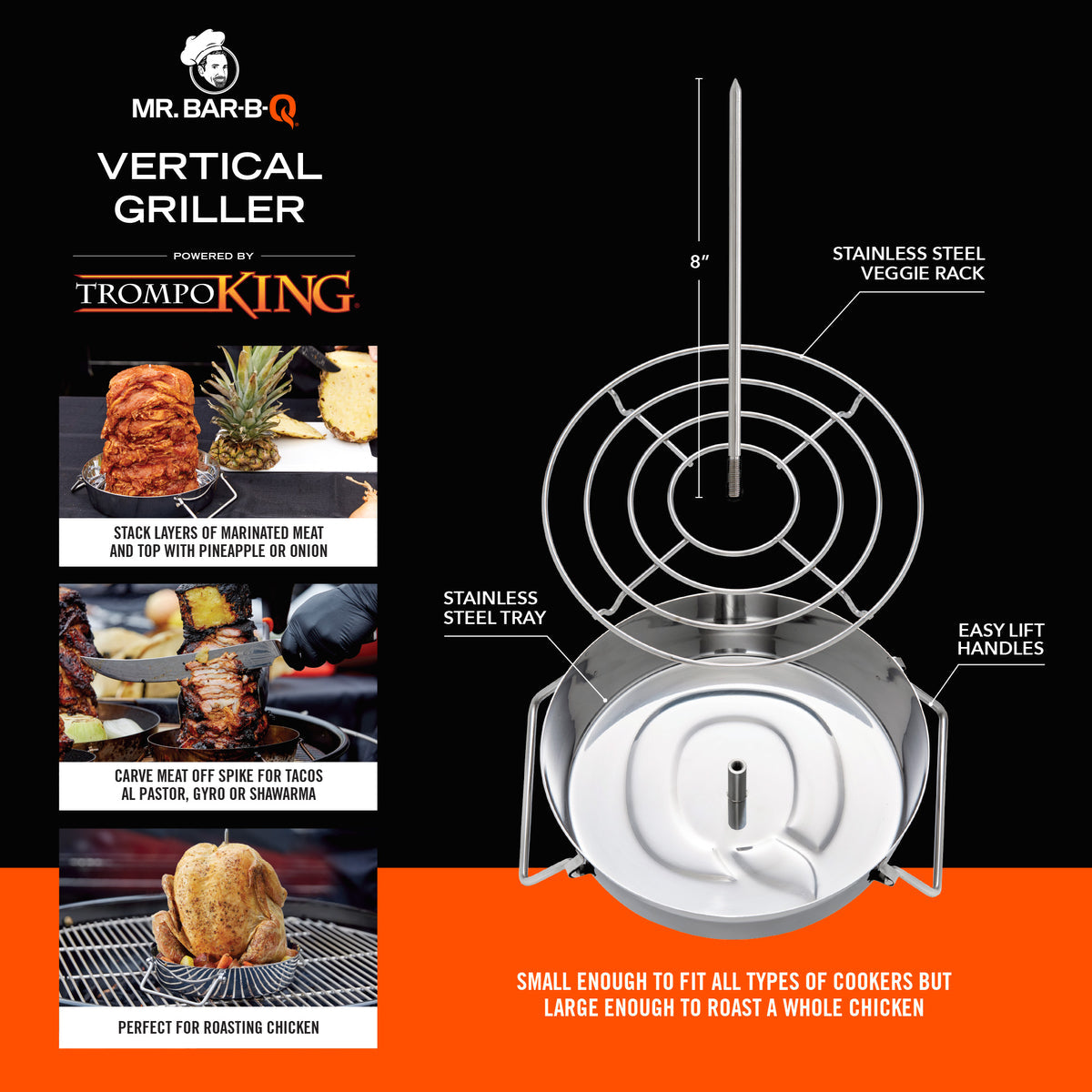 Trompo King Vertical Griller with Grate