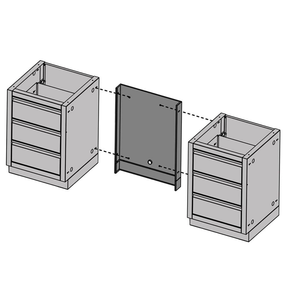 Oasis Fridge Enclosure - Mid Run - Matte Black