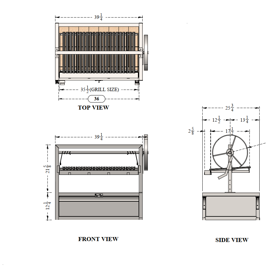 36" Santa Maria Built-in Grill