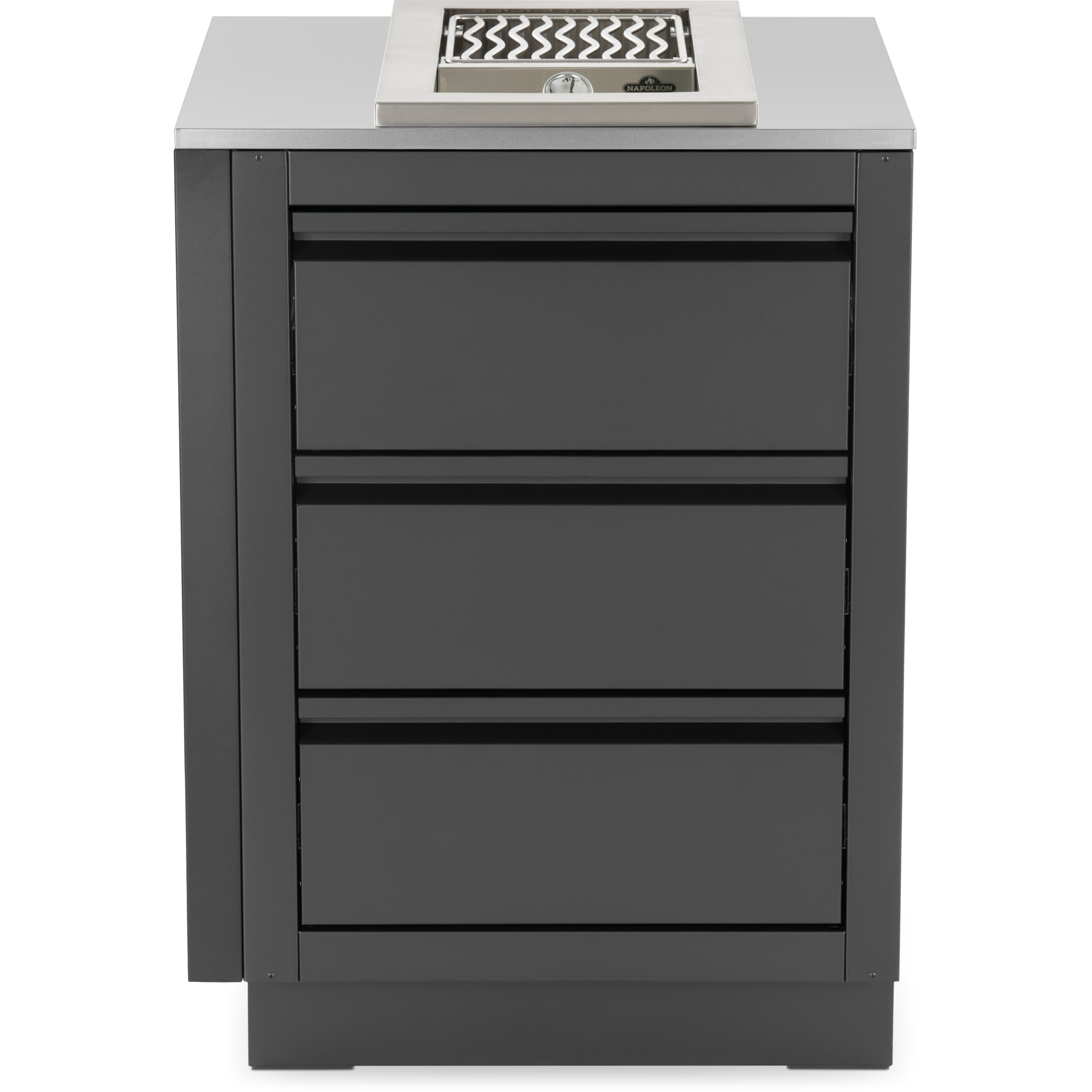 OASIS 24" x 26" Stainless Steel End Countertop with 10" Burner Cutout