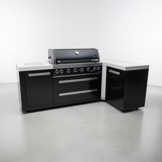 805 6-Burner Black Series L-Shape Island