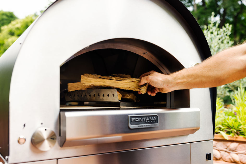 NAPOLI Hybrid Gas & Wood Oven On Stainless Cart