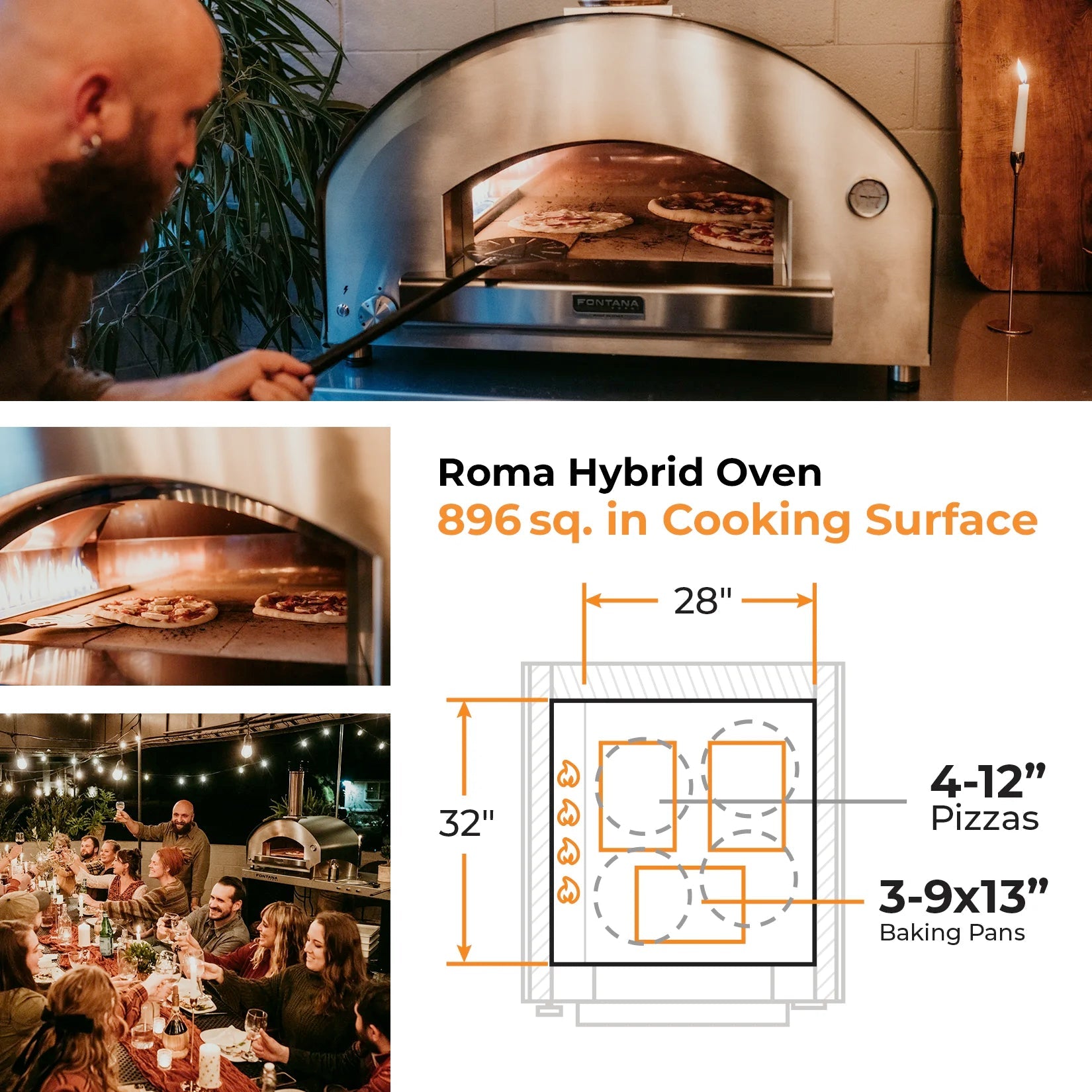 ROMA Hybrid Gas & Wood Oven