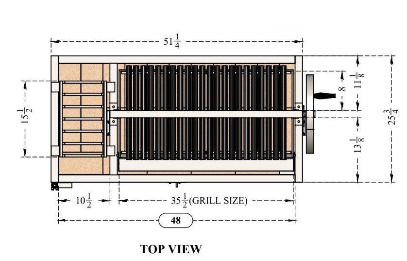 48" Santa Maria Built-in Grill