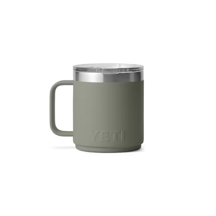 10 oz. / 295ml Stackable Mug w/ Magslider Lid w/ DuraSip Ceramic Lining - Pampa Green