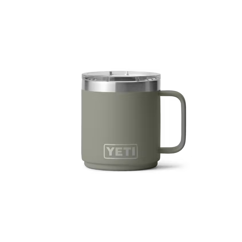 10 oz. / 295ml Stackable Mug w/ Magslider Lid w/ DuraSip Ceramic Lining - Pampa Green