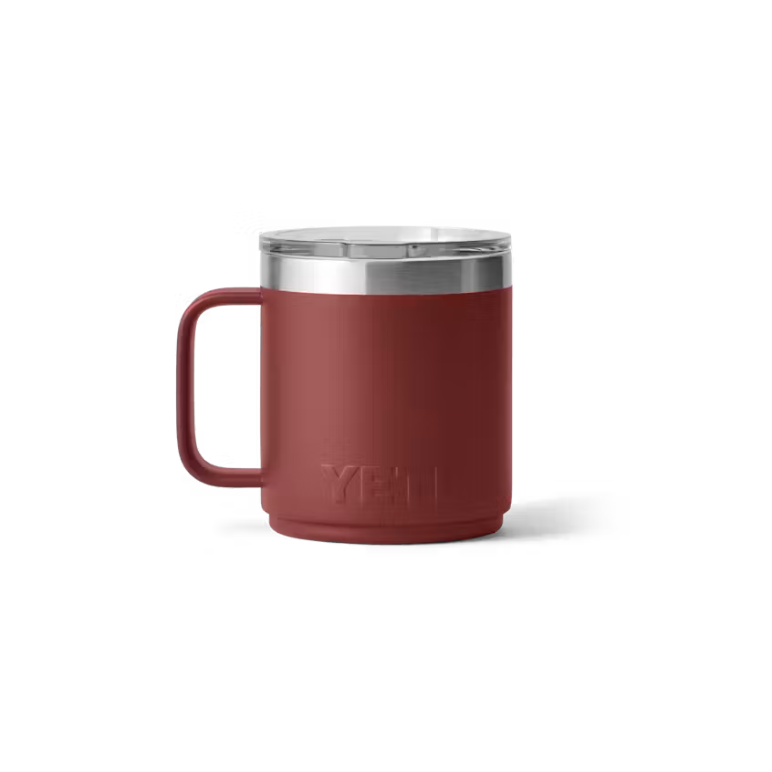 10 oz. / 295ml Stackable Mug w/ Magslider Lid w/ DuraSip Ceramic Lining - Stag Red