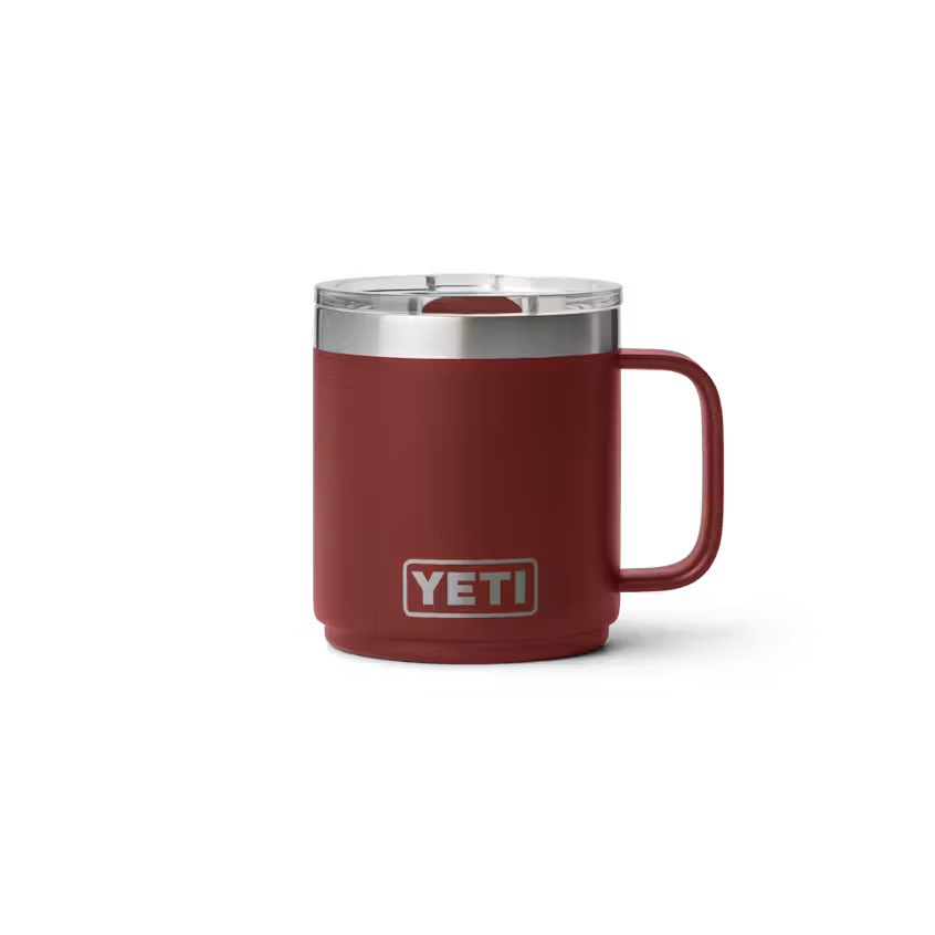 10 oz. / 295ml Stackable Mug w/ Magslider Lid w/ DuraSip Ceramic Lining - Stag Red