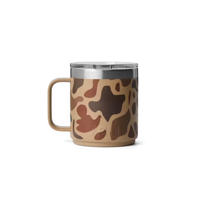 10 oz. / 295ml Stackable Mug w/ Magslider Lid w/ DuraSip Ceramic Lining - Wetlands Camo