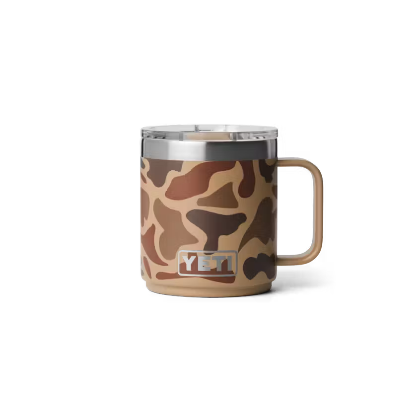 10 oz. / 295ml Stackable Mug w/ Magslider Lid w/ DuraSip Ceramic Lining - Wetlands Camo