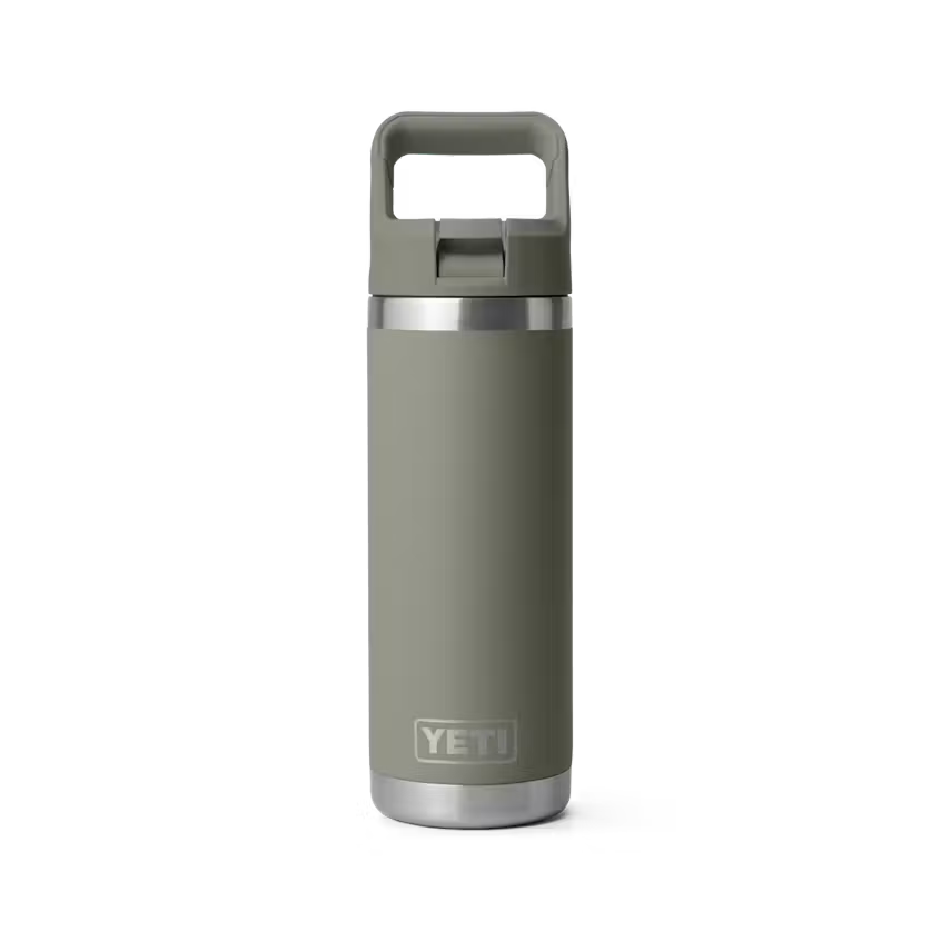 18 oz. / 532ml Bottle w/ Matching Straw Cap - Pampa Green