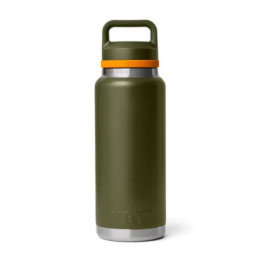 36 oz. / 1L Bottle w/ Chug Cap - Olive/King Crab Orange