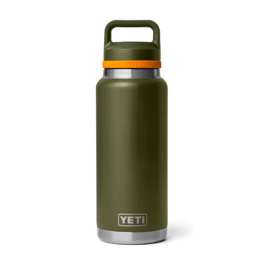 36 oz. / 1L Bottle w/ Chug Cap - Olive/King Crab Orange